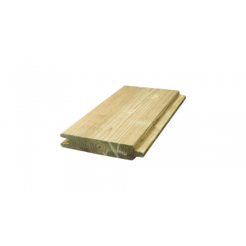 Getand Inspiratie Stun Houten plank tand/groef H. 135mm x d. 34mm x Lengte 180cm | LM hekwerk